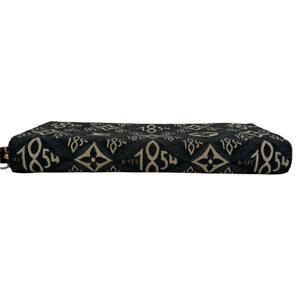 Louis Vuitton 1854 Zippy Long Wallet Navy Jacquard Zip Around Box Dust Bag - Picture 7 of 13